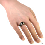 Green Sapphire Leaf Garland Flower Ring 70066 - Image 6