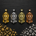 18k Green Gold Jesus Pendant 71644