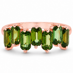 Green Sapphire Skyline Baguette Ring 71759