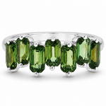 Green Sapphire Skyline Baguette Ring 71759