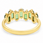 Green Sapphire Skyline Baguette Ring 71759
