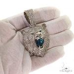 Grizzly Bear Blue Topaz  Diamond Pendant 68709 - Image 7