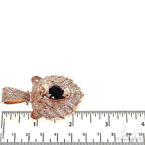 14K Gold Grizzly Bear Black Onyx Diamond Pendant, photo 5 of 6