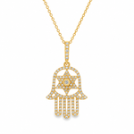 Guardian Light Hamsa & David Star Necklace 71825