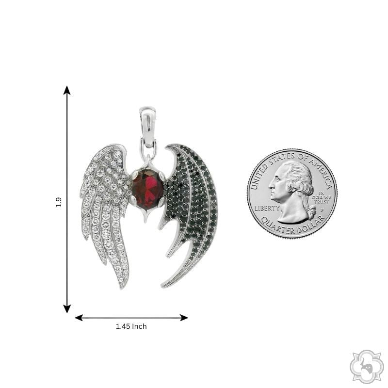 Half Angel Half Bat Pendant, photo 8 of 8