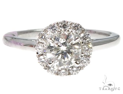 Halo Diamond Engagement Ring 64499 - Image 2