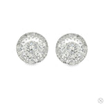 Halo Portuguese Cut Diamond Studs 70866 - Image 4