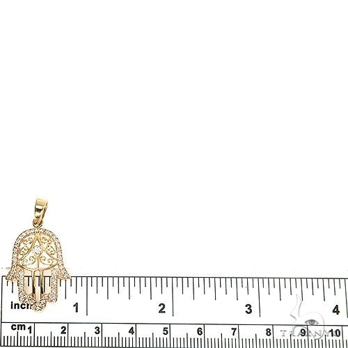 14K Gold Hamsa Diamond Pendant, photo 5 of 6