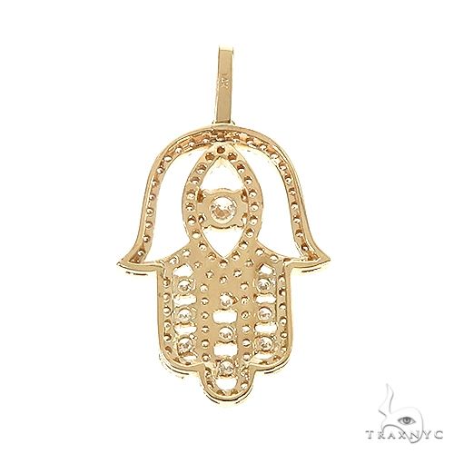 14K Gold Hamsa Diamond Pendant, photo 4 of 6