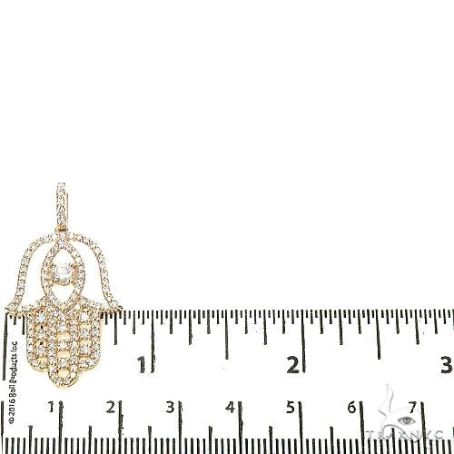 14K Gold Hamsa Diamond Pendant, photo 5 of 6