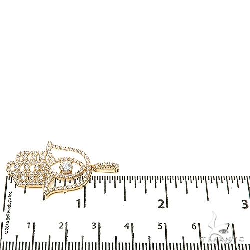 14K Gold Hamsa Diamond Pendant, photo 6 of 6
