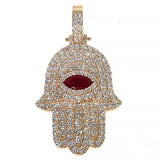 14K Gold Hamsa Diamond Pendant 68094