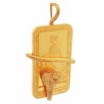 24K gold snake pendant wrapped around 1 oz PAMP Suisse Lady Liberty gold bar.