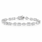 Harmony Shape Diamond Tennis Bracelet 71629