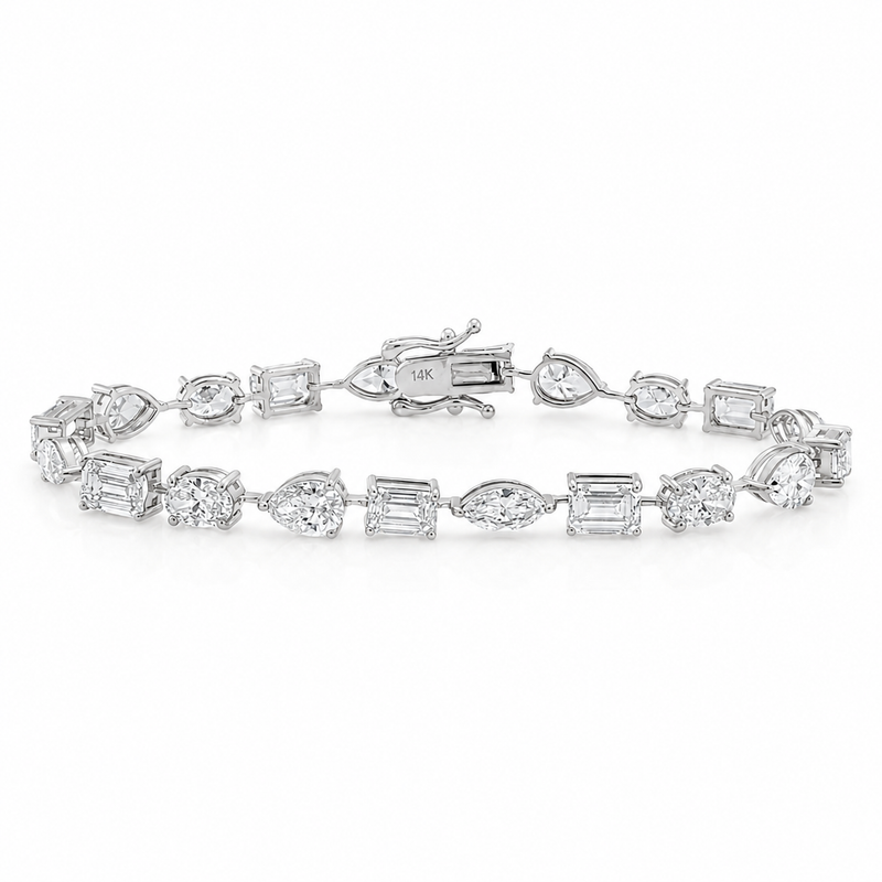 Harmony Shape Diamond Tennis Bracelet 71629