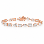 Harmony Shape Diamond Tennis Bracelet 71629