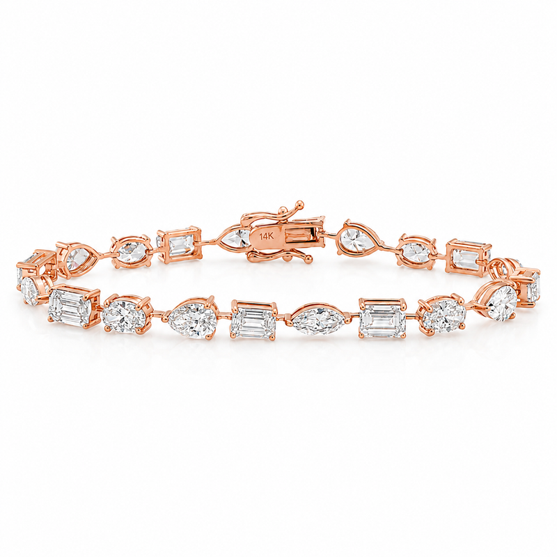 Harmony Shape Diamond Tennis Bracelet 71629
