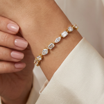 Harmony Shape Diamond Tennis Bracelet 71629