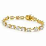 Harmony Shape Diamond Tennis Bracelet 71629