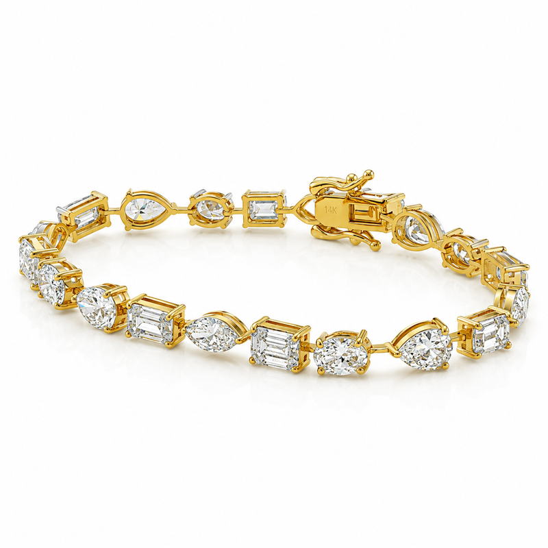 Harmony Shape Diamond Tennis Bracelet 71629