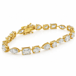Harmony Shape Diamond Tennis Bracelet 71629