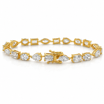 Harmony Shape Diamond Tennis Bracelet 71629