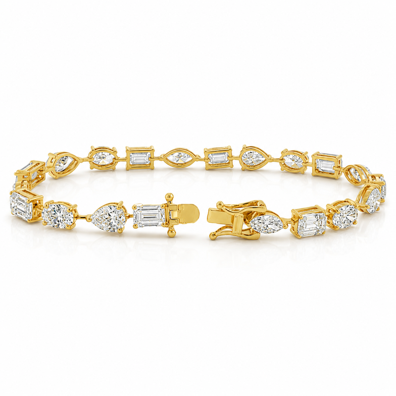 Harmony Shape Diamond Tennis Bracelet 71629