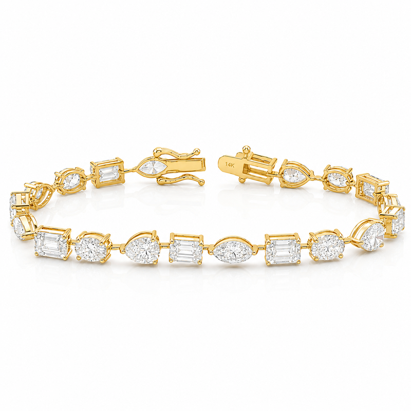 Harmony Shape Diamond Tennis Bracelet 71629