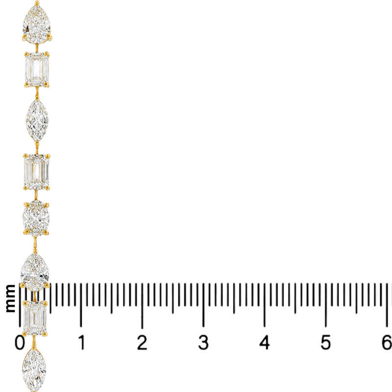 Harmony Shape Diamond Tennis Bracelet 71629