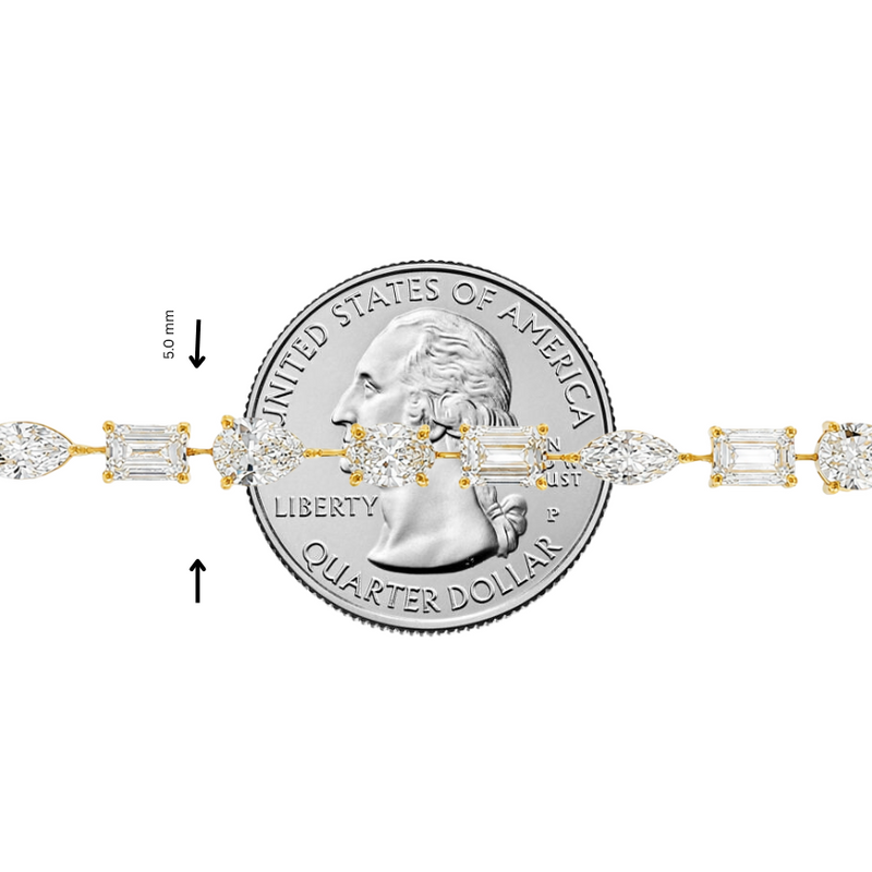 Harmony Shape Diamond Tennis Bracelet 71629