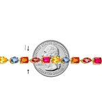 Harmony Shape Multicolor Sapphire Tennis Bracelet 71628