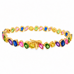 Harmony of Shapes Multicolor Sapphire Tennis Bracelet 71366
