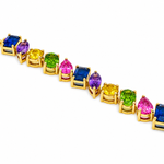 Harmony of Shapes Multicolor Sapphire Tennis Bracelet 71366