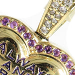 Heart Diamond Amethyst Pendant 49415 - Image 3