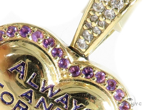 Heart Diamond Amethyst Pendant 49415 - Image 3