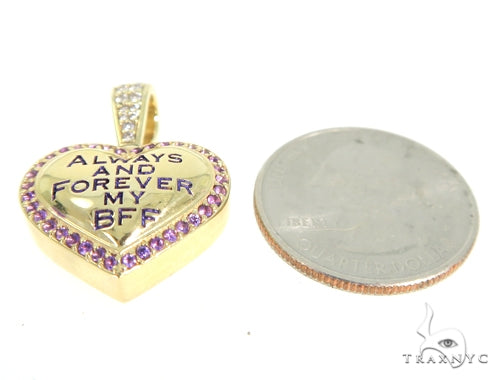 Heart Diamond Amethyst Pendant 49415 - Image 5