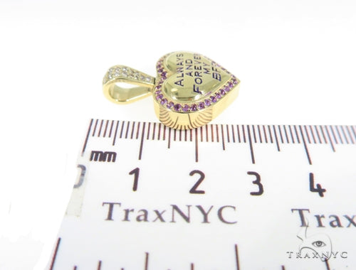 Heart Diamond Amethyst Pendant 49415 - Image 7