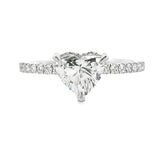 14K Gold Heart Lab-Grown Diamond Ring 70846