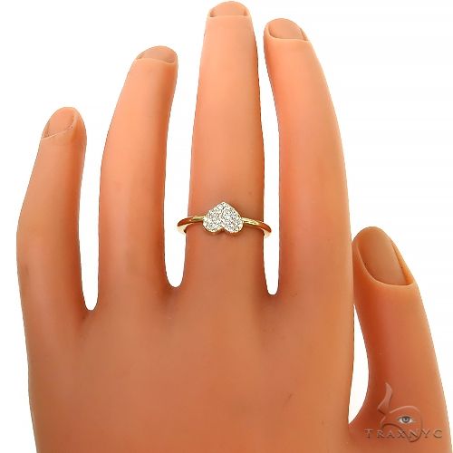 14K Gold Heart Diamond Ring, photo 6 of 6
