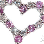 Heart Pink Sapphire Diamond Necklace 40829 - Image 4