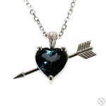 Heart Shape Blue London Topaz Necklace Medium 70235 - Image 1
