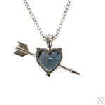 Heart Shape Blue London Topaz Necklace Medium 70235 - Image 3