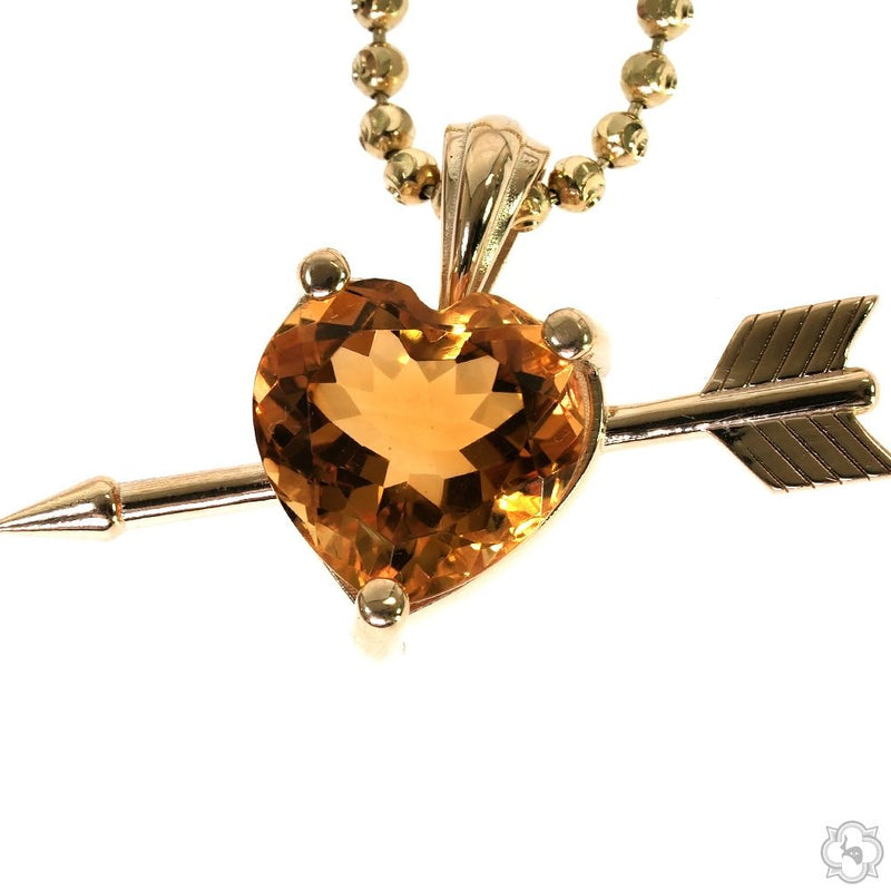 Heart Shape Citrine Necklace Large 70237 - Image 2