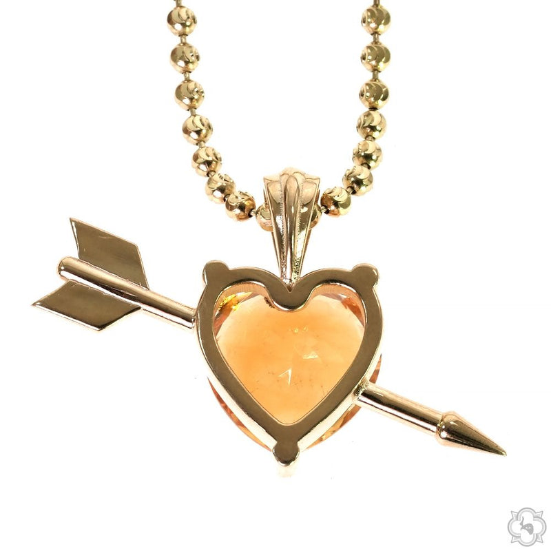 Heart Shape Citrine Necklace Large 70237 - Image 3