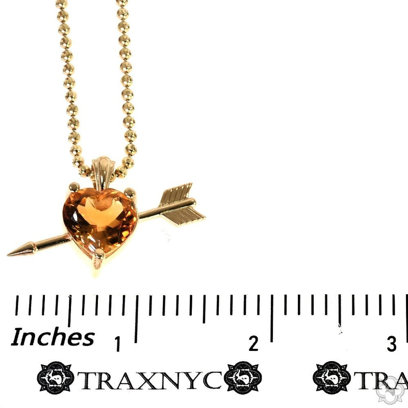 Heart Shape Citrine Necklace Large 70237 - Image 4