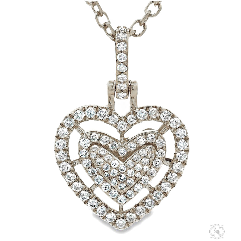 Heart Shape Diamond Necklace 70289