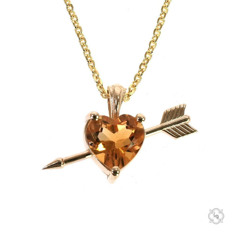 Heart Shape Citrin Necklace Medium 70234 - Image 1