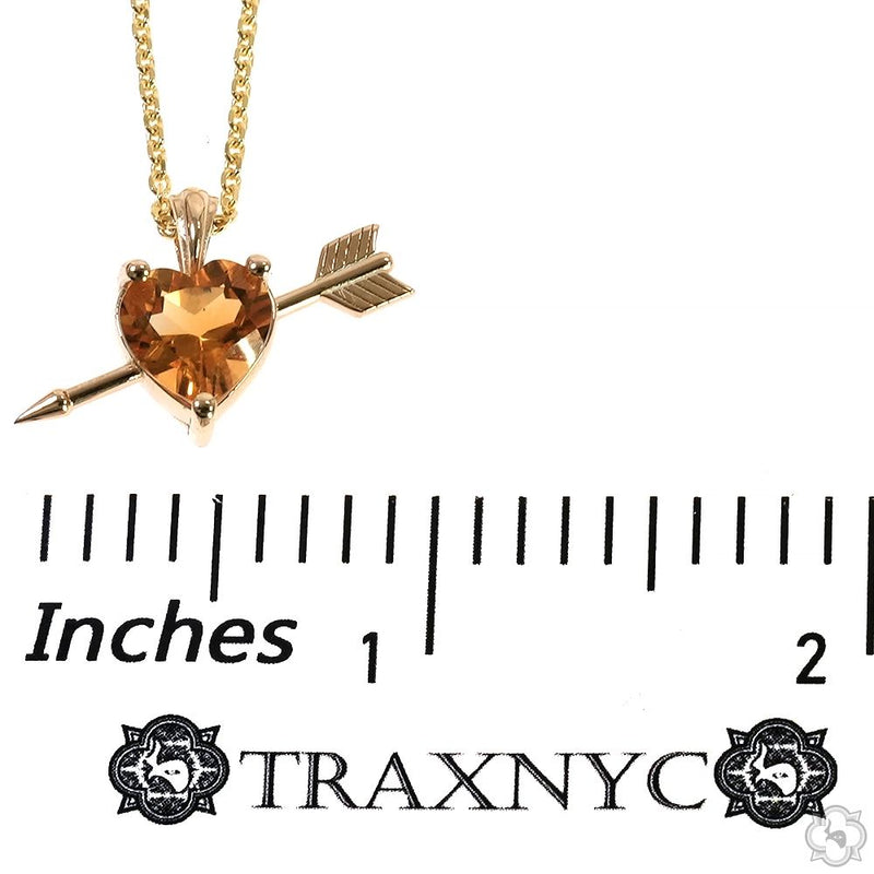 Heart Shape Citrin Necklace Medium 70234 - Image 5