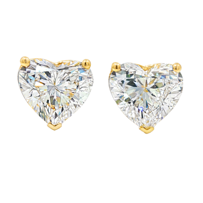 Heart Shape Diamond Stud Earrings 4 Ct  71386