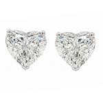 Heart Shape Diamond Stud Earrings 4 Ct  71386